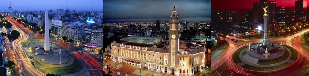 Buenos Aires, Sao Paulo, Mexico DF